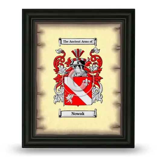 Nowak Coat of Arms Framed - Black