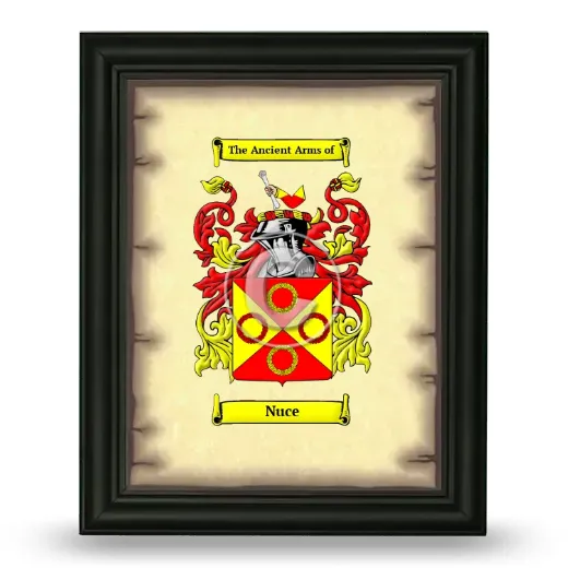 Nuce Coat of Arms Framed - Black