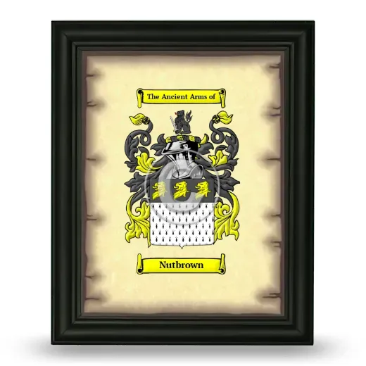 Nutbrown Coat of Arms Framed - Black