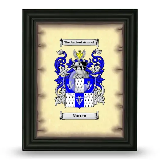 Nutten Coat of Arms Framed - Black
