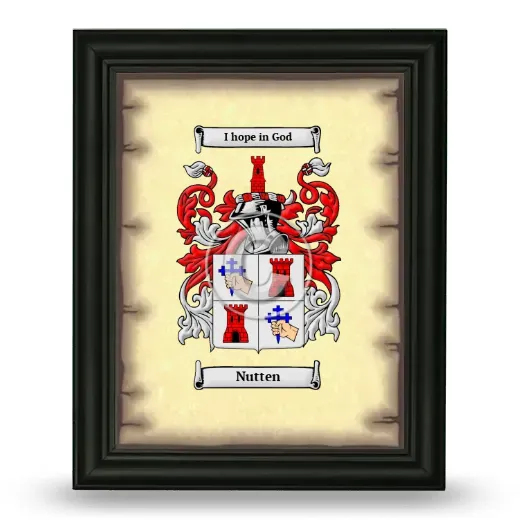Nutten Coat of Arms Framed - Black