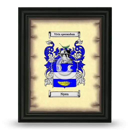 Nyen Coat of Arms Framed - Black