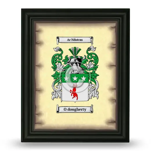 O dougherty Coat of Arms Framed - Black