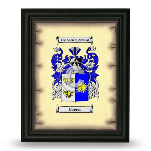 Oberer Coat of Arms Framed - Black