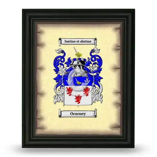 Ocarney Coat of Arms Framed - Black