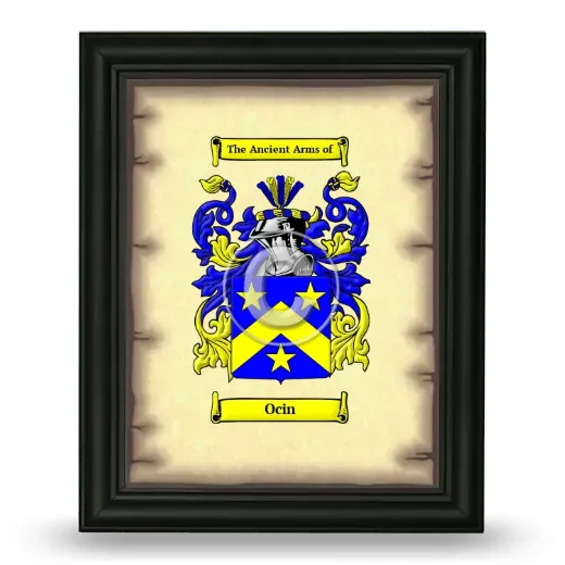 Ocin Coat of Arms Framed - Black