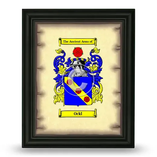 Ockl Coat of Arms Framed - Black