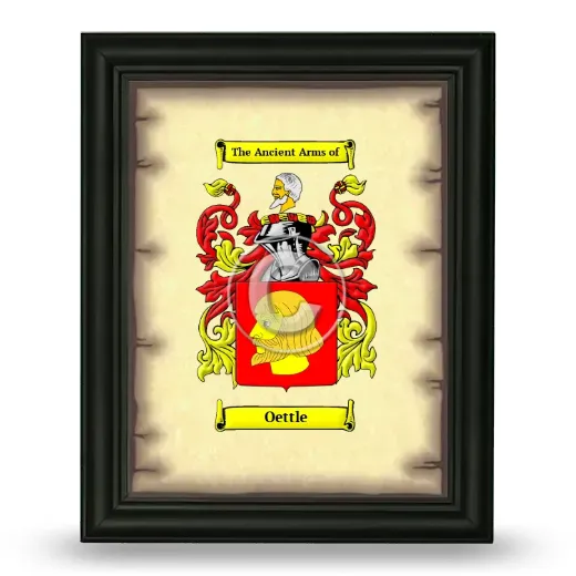 Oettle Coat of Arms Framed - Black