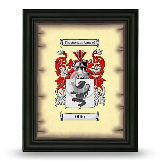 Offin Coat of Arms Framed - Black