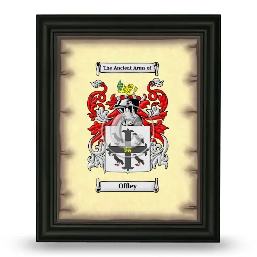 Offley Coat of Arms Framed - Black