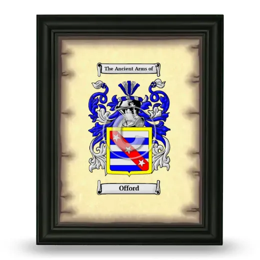 Offord Coat of Arms Framed - Black