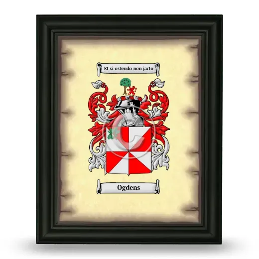 Ogdens Coat of Arms Framed - Black