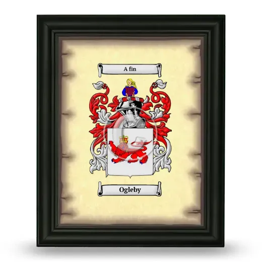 Ogleby Coat of Arms Framed - Black