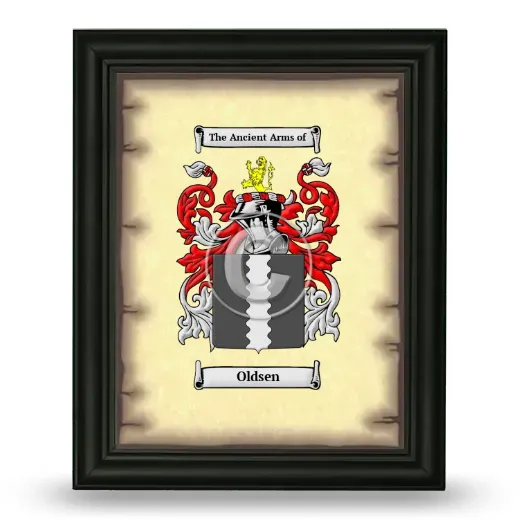 Oldsen Coat of Arms Framed - Black