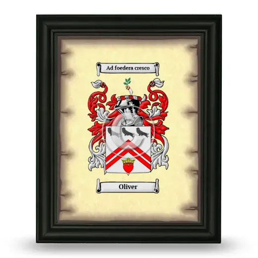 Oliver Coat of Arms Framed - Black