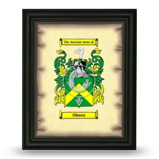 Olmen Coat of Arms Framed - Black