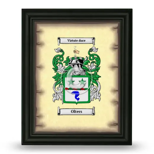 Olters Coat of Arms Framed - Black