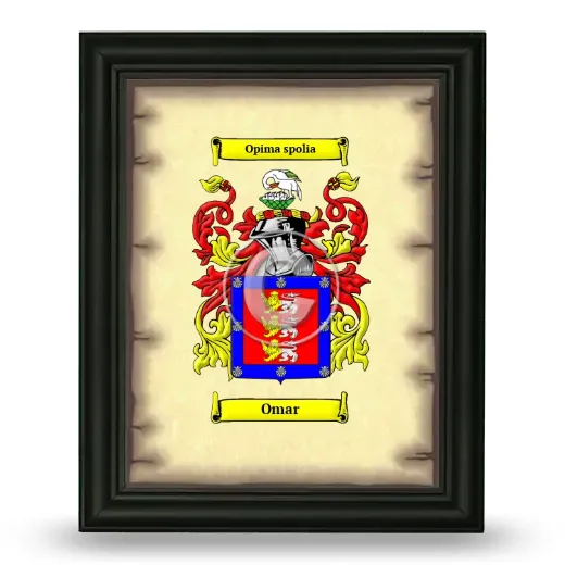 Omar Coat of Arms Framed - Black