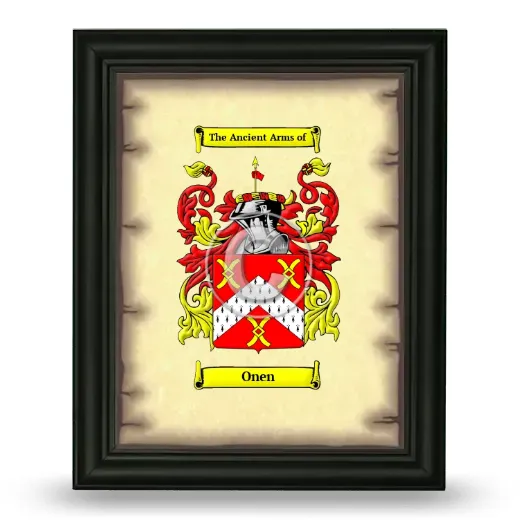 Onen Coat of Arms Framed - Black