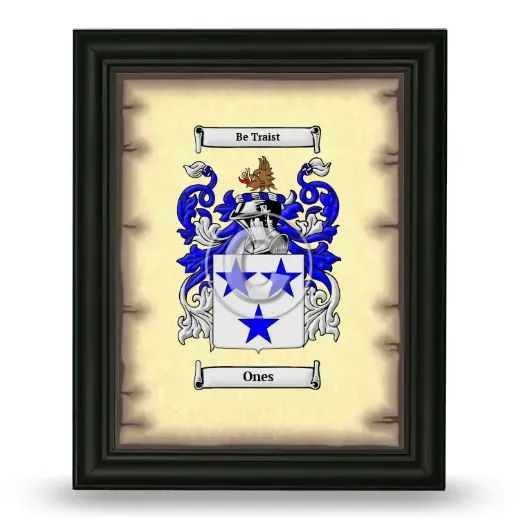 Ones Coat of Arms Framed - Black