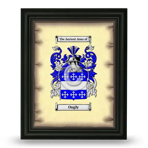 Ongly Coat of Arms Framed - Black