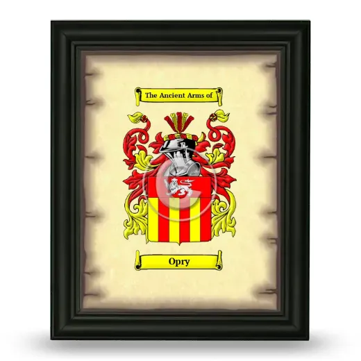 Opry Coat of Arms Framed - Black
