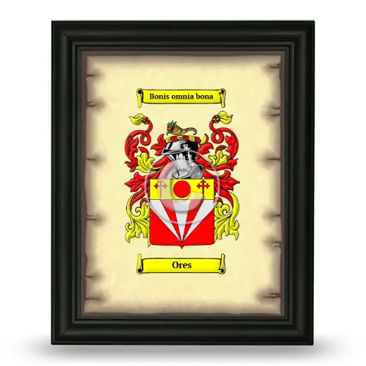 Ores Coat of Arms Framed - Black