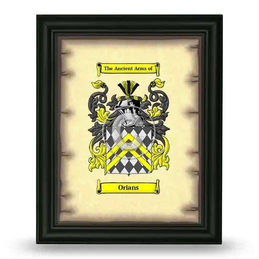Orians Coat of Arms Framed - Black