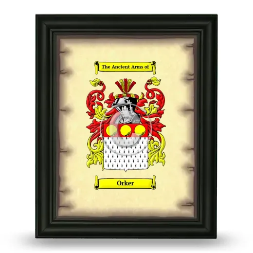 Orker Coat of Arms Framed - Black