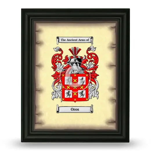 Oros Coat of Arms Framed - Black