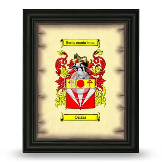 Orriss Coat of Arms Framed - Black