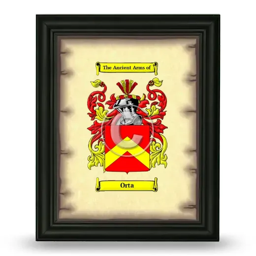 Orta Coat of Arms Framed - Black