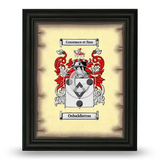 Osbaldiston Coat of Arms Framed - Black
