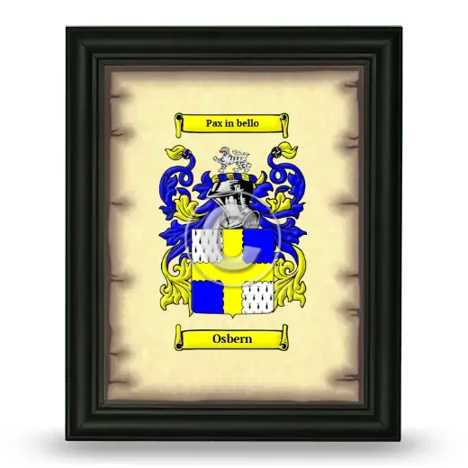 Osbern Coat of Arms Framed - Black