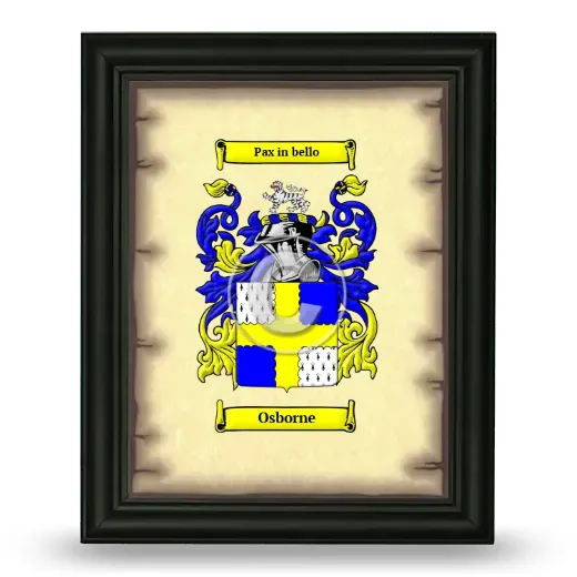 Osborne Coat of Arms Framed - Black