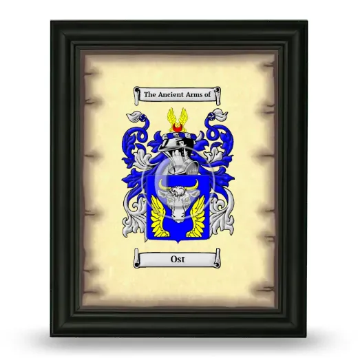 Ost Coat of Arms Framed - Black