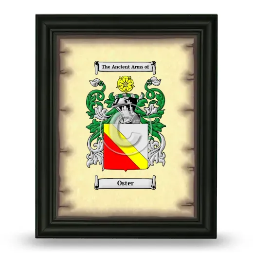 Oster Coat of Arms Framed - Black