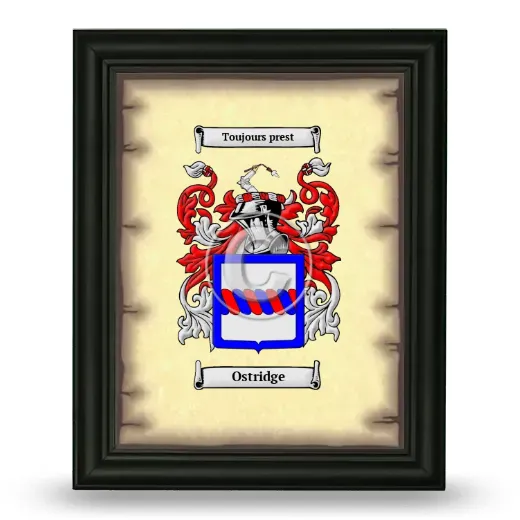 Ostridge Coat of Arms Framed - Black