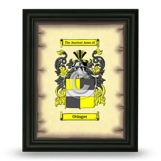 Otinger Coat of Arms Framed - Black
