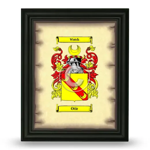 Otir Coat of Arms Framed - Black