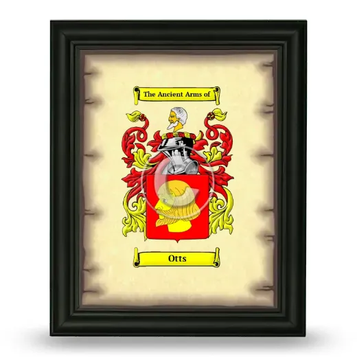 Otts Coat of Arms Framed - Black