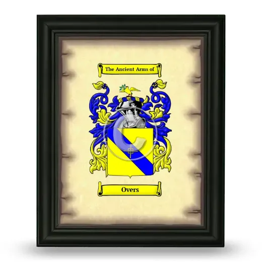 Overs Coat of Arms Framed - Black