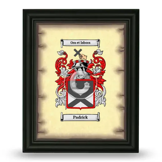 Padrick Coat of Arms Framed - Black