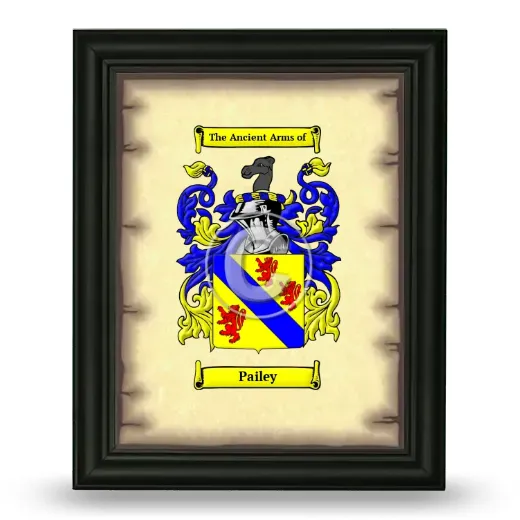 Pailey Coat of Arms Framed - Black