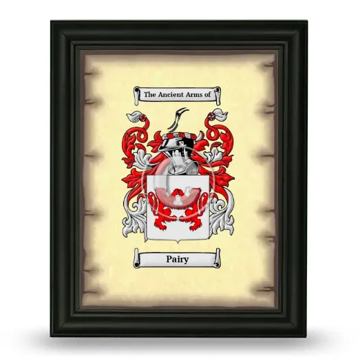 Pairy Coat of Arms Framed - Black