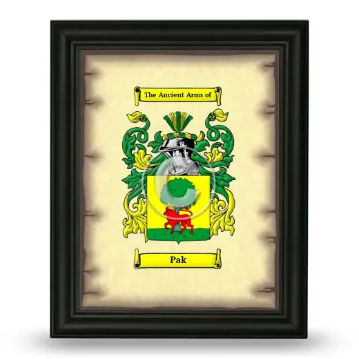 Pak Coat of Arms Framed - Black