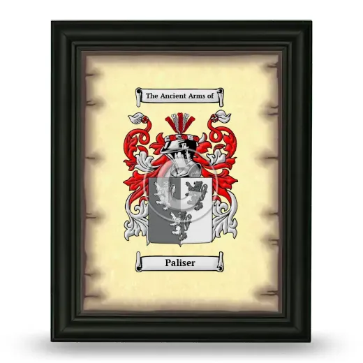 Paliser Coat of Arms Framed - Black