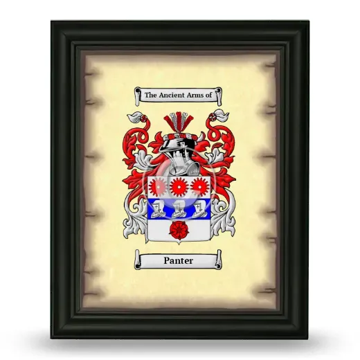 Panter Coat of Arms Framed - Black