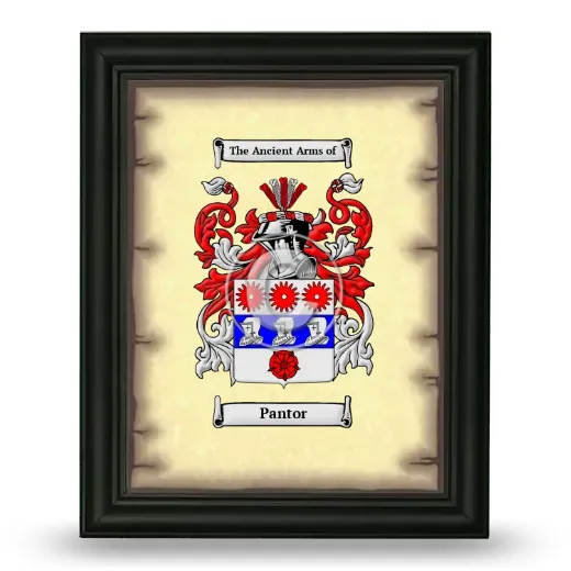 Pantor Coat of Arms Framed - Black
