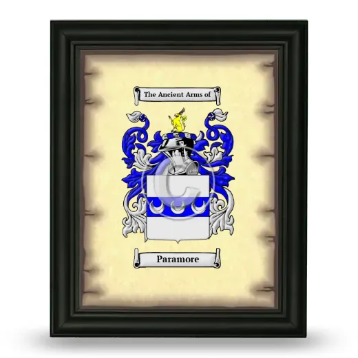 Paramore Coat of Arms Framed - Black